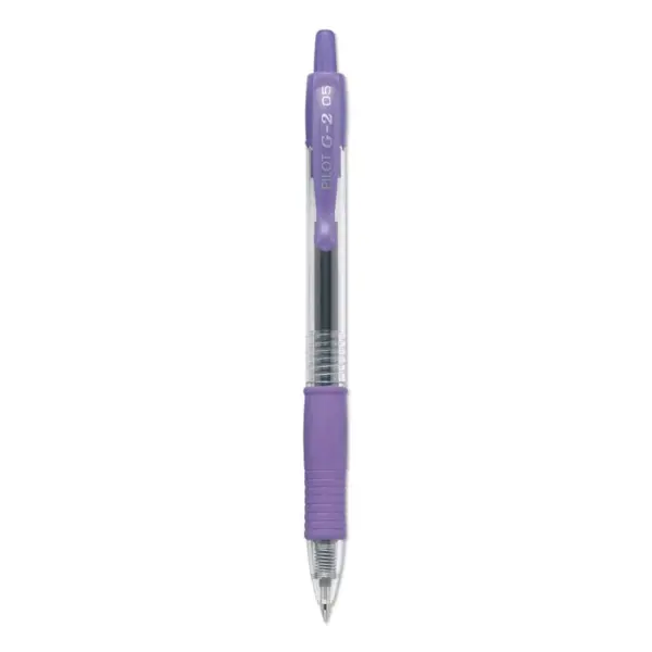 Pilot G2 Extra Fine Gel Ink Pen, 0.5mm - Purple Ink ( 12 Per Set)