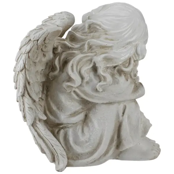 Northlight 9.5" Ivory Resting Cherub Angel Outdoor Patio Garden Statue