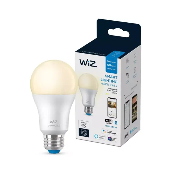 WiZ A19 Smart LED Bulb Soft White