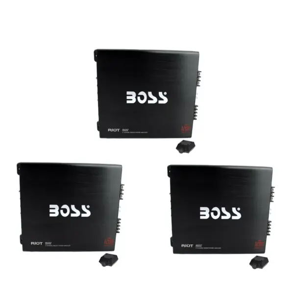 BOSS R6002 1200W 2-Channel MOSFET Power Car Audio Amplifier & Remote (3 Pack)