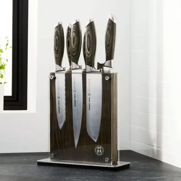 Schmidt Brothers Cutlery Bonded Ash 7pc Knife Block Set