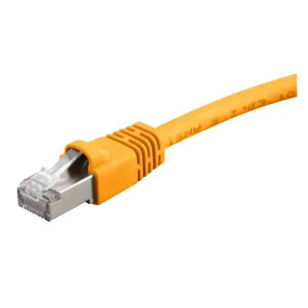 Monoprice Cat6A Ethernet Patch Cable - 25 Feet - Yellow | Network Internet Cord - RJ45, 550Mhz, STP, Pure Bare Copper Wire, 10G, 26AWG