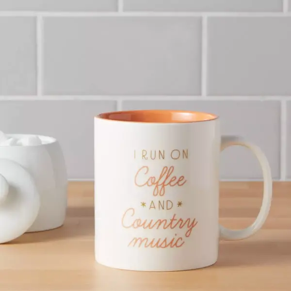 15oz Stoneware I Run On Coffee and Country Music Mug - Room Essentials™