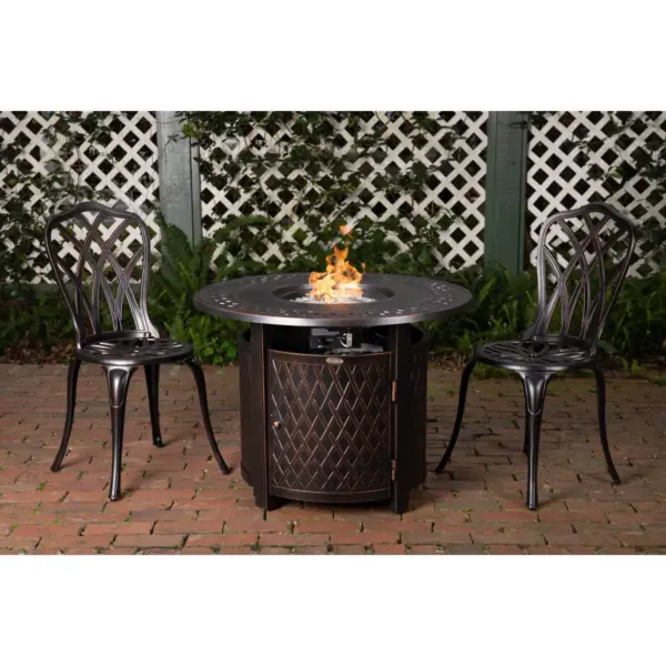 Wagner Aluminum Round LPG Fire Pit - Fire Sense