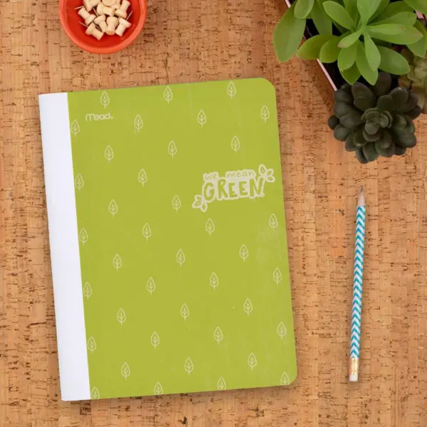 Composition Notebook Recycled College Ruled Green - Mead