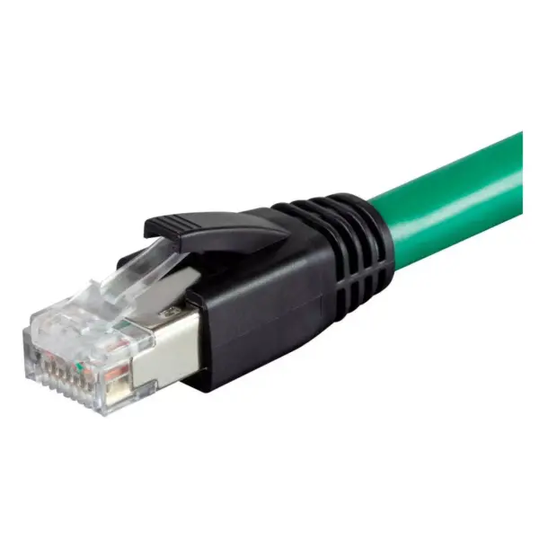 Monoprice Cat8 Ethernet Network Cable - 0.5 feet - Green | 2GHz, 40G, 24AWG, S/FTP - Entegrade Series