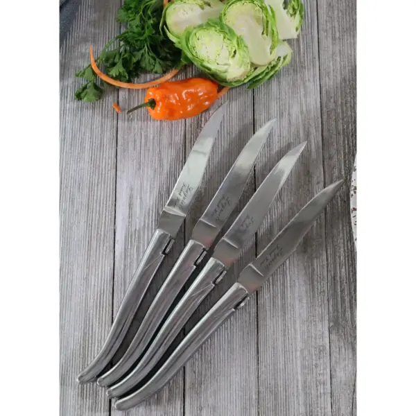 4pk Stainless Steel Laguiole Connoisseur Steak Knives - French Home