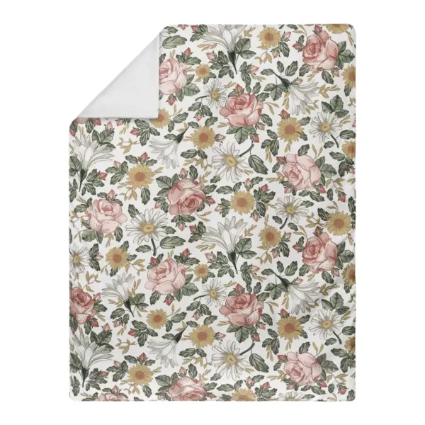 Toddler Bedding Collection Vintage Floral Pink/Green - Sweet Jojo Designs