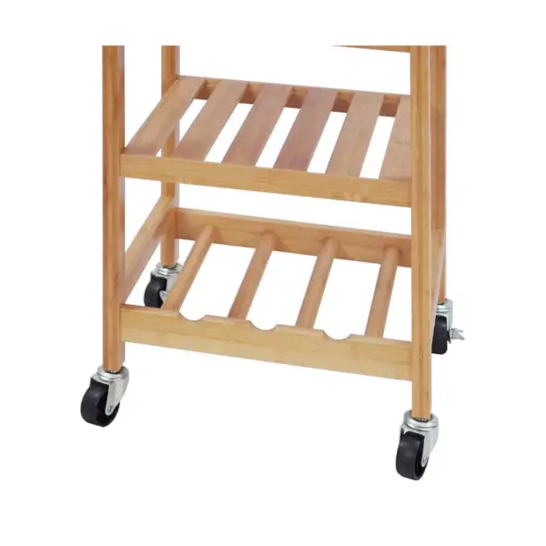 Oceanstar Bamboo Kitchen Trolley