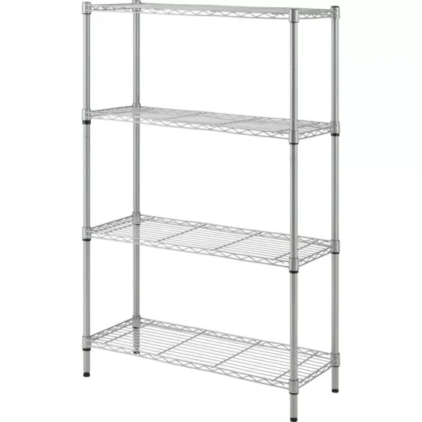 Lorell Wire Shelving 4-shelf Light-duty 36"Wx14"Dx54"H Silver 70063