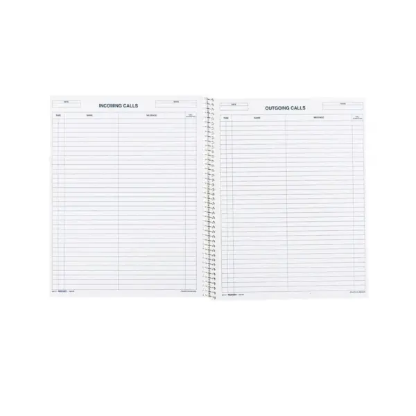 Rediform Wirebound Call Register 8 1/2 x 11 3 700 Forms/Book 50111