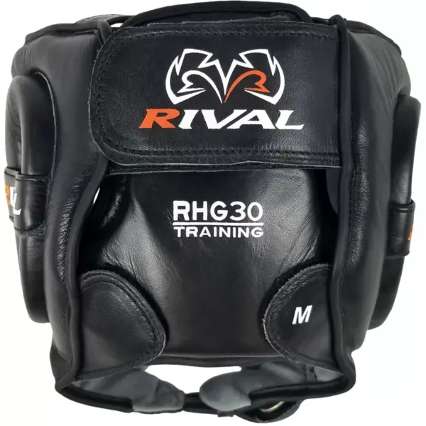 Rival Boxing RHG30 Mexican Style Cheek Protector Headgear - Large - Black/Black