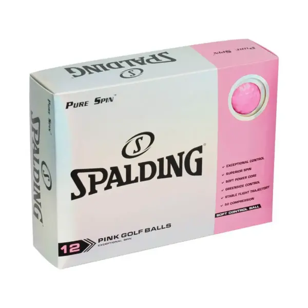 Spalding Pure Spin Golf Balls 24pc - Pink