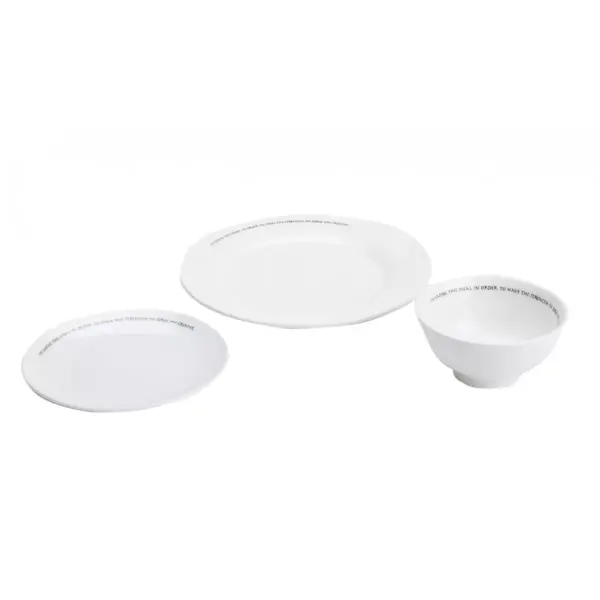 Mind Reader 3 Piece Set of Religious Bowl and Plates