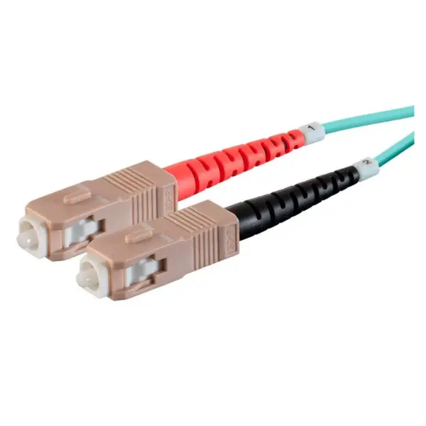 Monoprice OM3 Fiber Optic Cable - 20 Meters, LC/UPC-SC/UPC, Multi Mode, Duplex, 50/125 micrometer Type, 2.0mm, OFNR