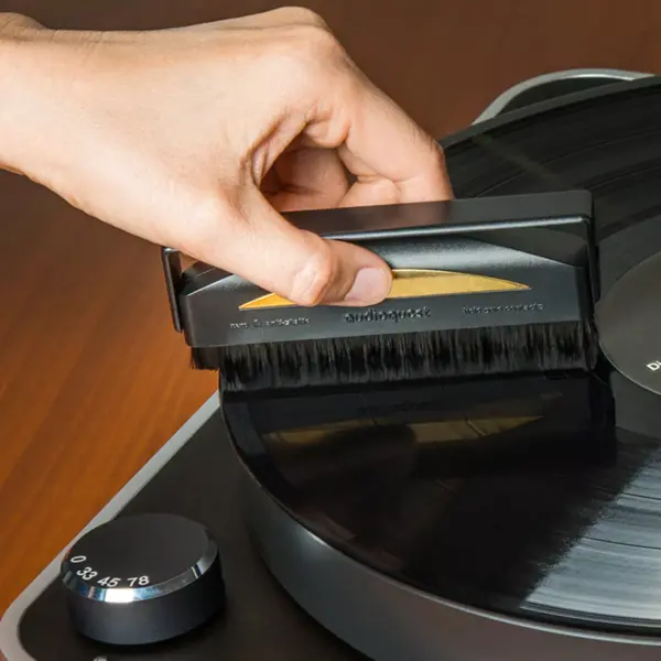 World Wide Stereo Record Care Kit with 12" 1979 Special Edition Cork Slipmat and Anti-Static Record Brush