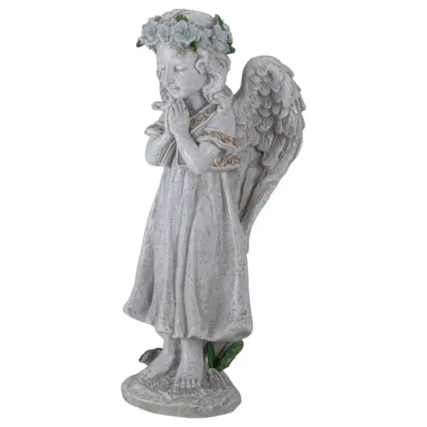 Northlight 10" Gray Praying Angel Girl Outdoor Patio Garden Statue