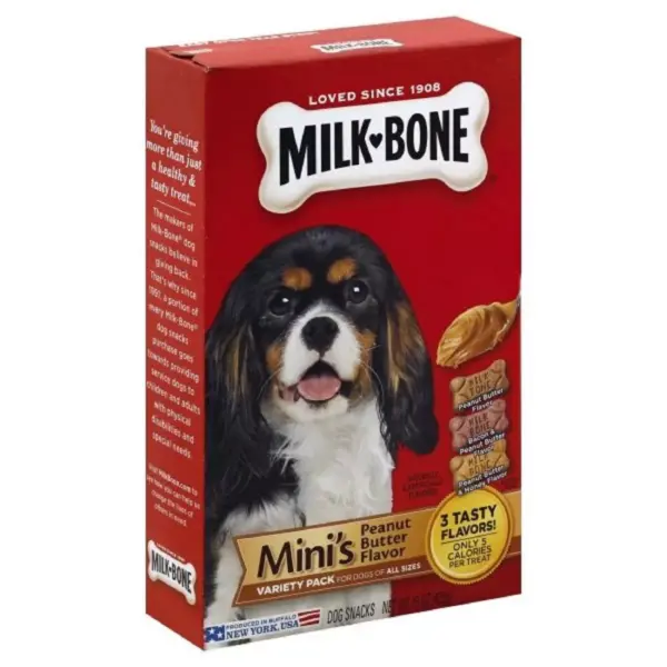 MilkBone Mini's Biscuits Peanut Butter Flavor Dog Treats - 15oz