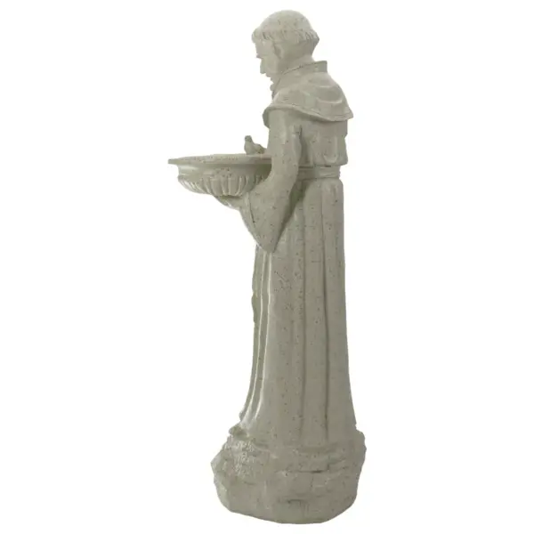 Northlight 23.5" St. Francis of Assisi Speckled Religious Bird Feeder Outdoor Garden Statue