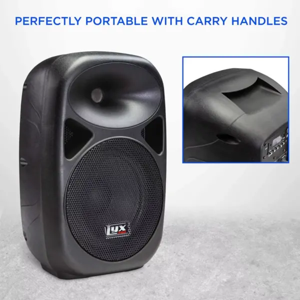 LyxPro SPA-8-8'' Compact Portable PA System 100-Watt RMS Power Active Speaker with Equalizer, Bluetooth, SD Slot, USB, MP3, XLR, 1/4'', 3.5mm Input