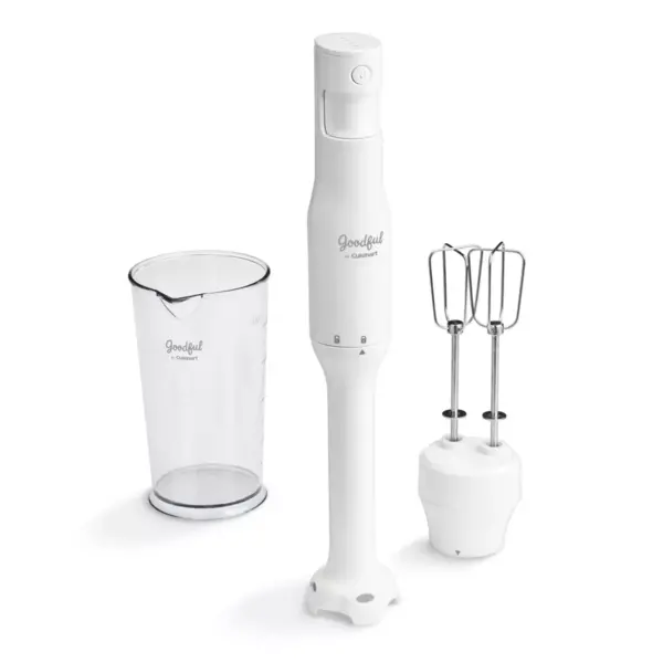 Goodful By Cuisinart Variable Speed Stick Blender & Mixer Attachment - White - HB400GF