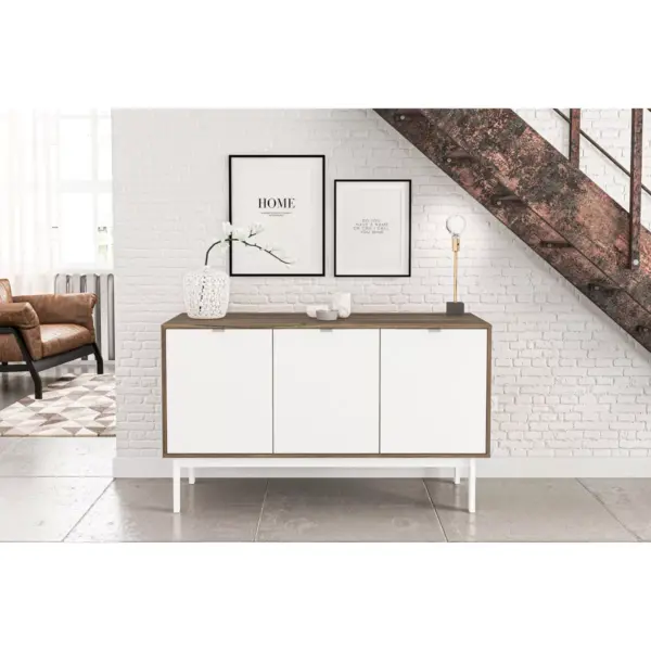 Sienna Sideboard Walnut and White - Chique