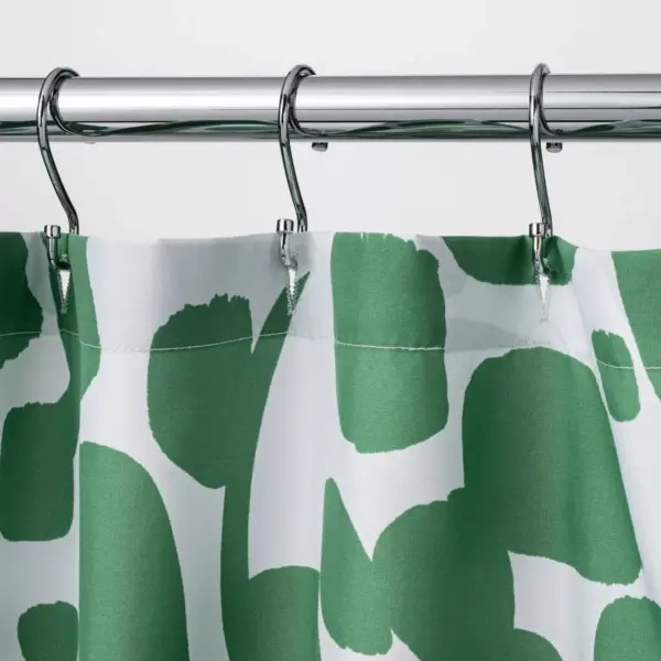 Microfiber Shower Curtain Green/White - Room Essentials™