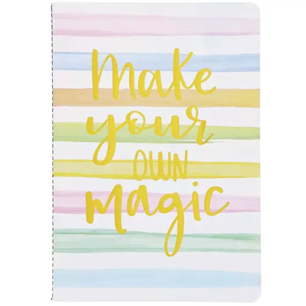 Paper Junkie 6-Pack A5 Watercolor Gold Foil Inspirational Quotes Ruled Notebook Journal (8.27 x 5.67 in, 80 Page)