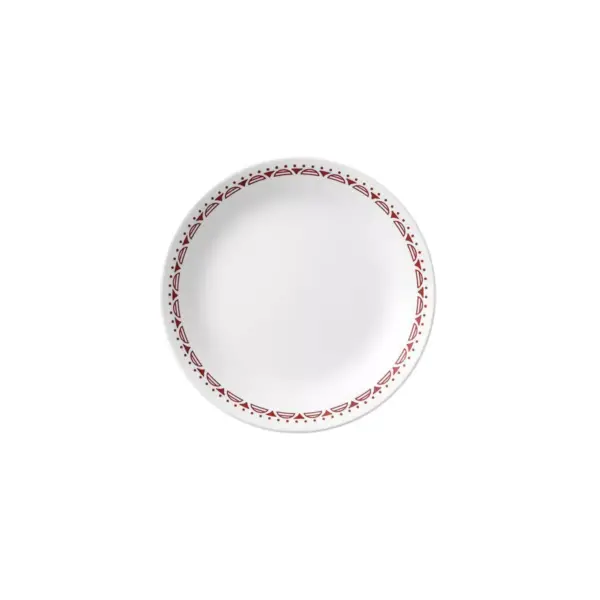 Corelle 8.5" Glass Cordoba Salad Plate Red/White