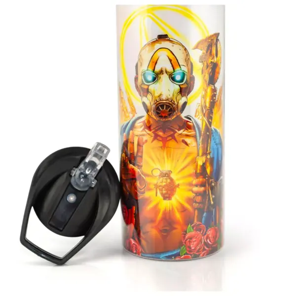 Just Funky Borderlands 3 Psycho Bandit Double Walled Plastic Water Bottle | Holds 17 Ounces