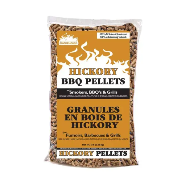 Smokehouse 9760-020-0000 Hickory BBQ Smoker & Grill Smoking 100 Percent Natural Hardwood Wood Pellets, 5 Pound Bag