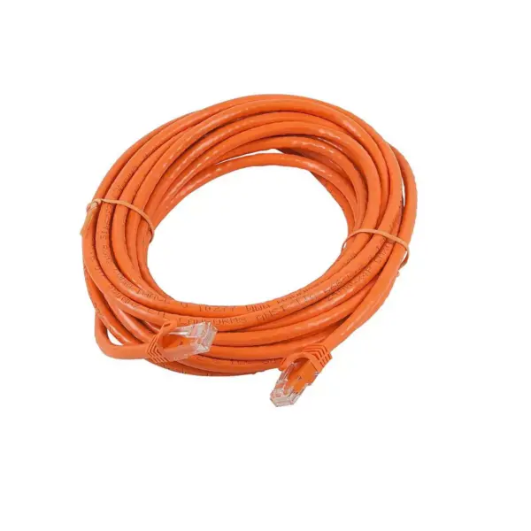 Monoprice Cat5e Ethernet Patch Cable - 30 Feet - Orange | Network Internet Cord - RJ45, Stranded, 350Mhz, UTP, Pure Bare Copper Wire, 24AWG - Flexboot