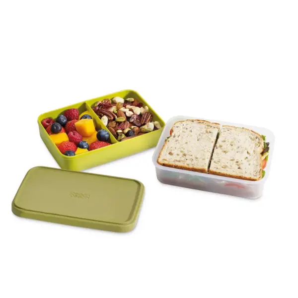 Joseph Joseph Go Eat Compact 2-in-1 Lunch Box Green