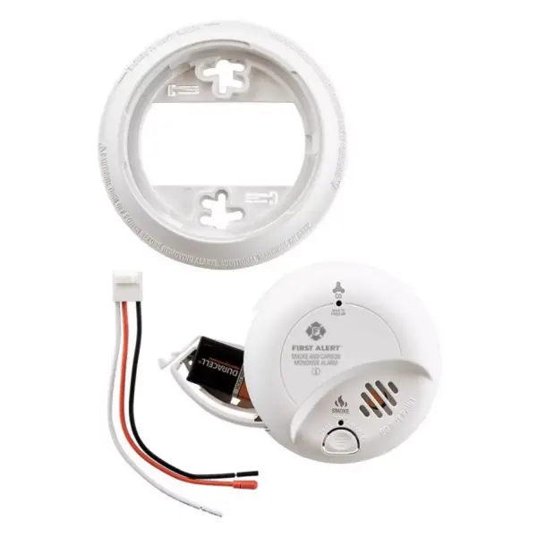 First Alert Hardwired Smoke and Carbon Monoxide Detector with Battery Backup White