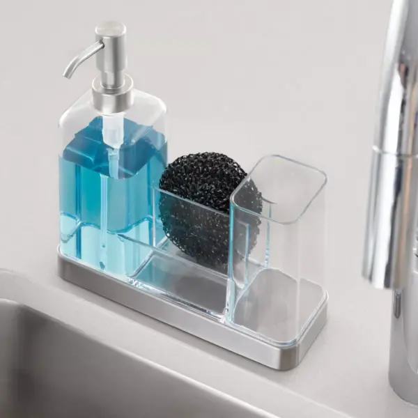 iDESIGN Forma 2 Soap & Brush Caddy Clear