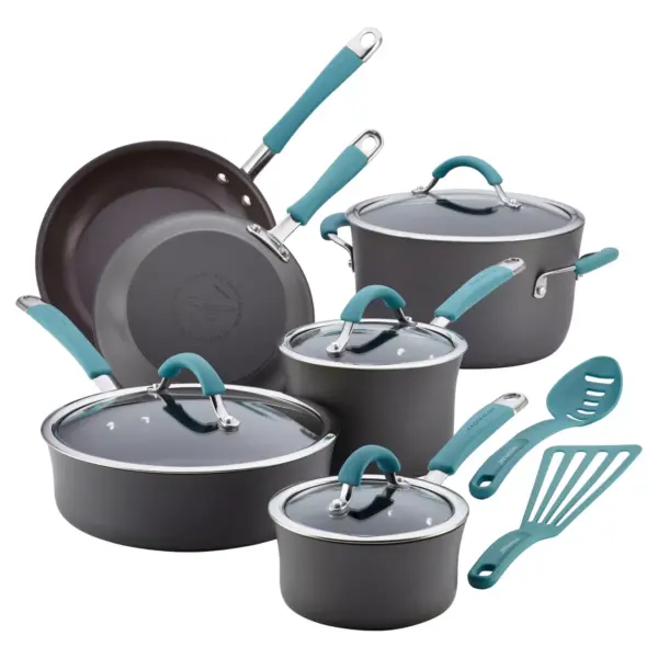 Rachael Ray Cucina 12 piece Hard Anodized Cookware Set - Blue