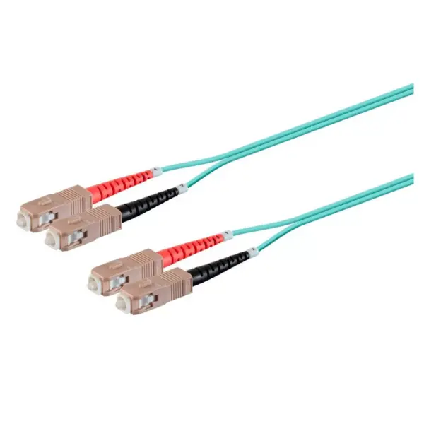 Monoprice OM3 Fiber Optic Cable - 3m (Meter) - SC/UPC-SC/UPC, Multi Mode, Duplex, 50/125 Type, 2.0mm, PVC