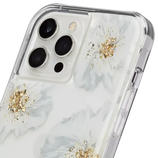 Case-Mate - KARAT - Case for iPhone 12 Pro Max (5G) - Gold Foil Accents - 10 ft Drop Protection - 6.7 Inch - Karat Floral