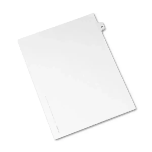 Avery-Style Legal Exhibit Side Tab Divider Title: 23 Letter White 25/Pack 01023