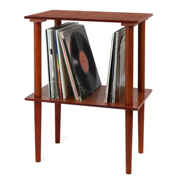 Victrola Navigator Bluetooth Record Player with Matching Record Stand (Mahogany)