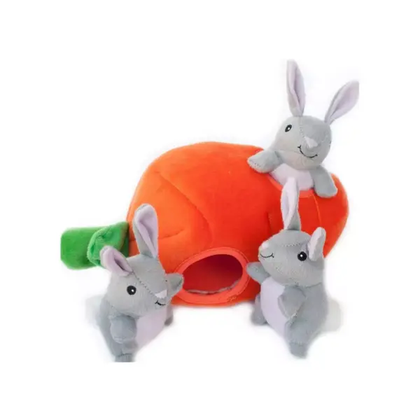 ZippyPaws Burrow Bunny 'n Carrot Dog Toy