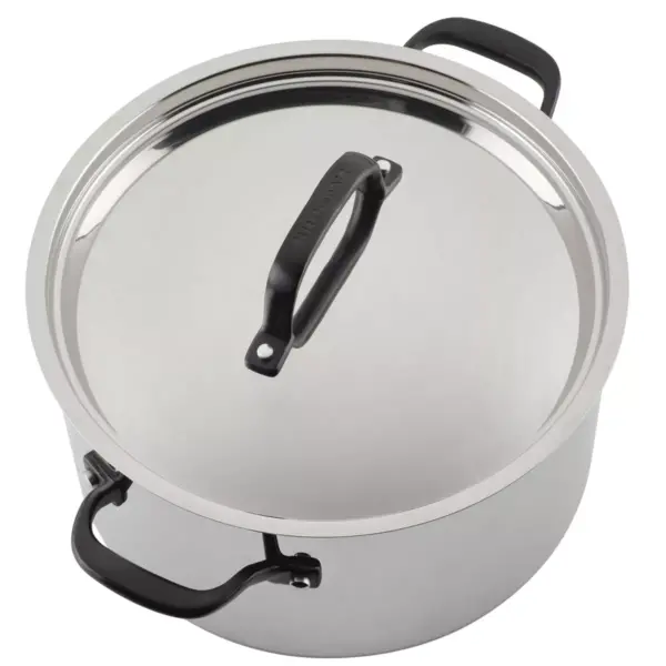 KitchenAid 5-Ply Clad Stainless Steel 8qt Stockpot with Lid