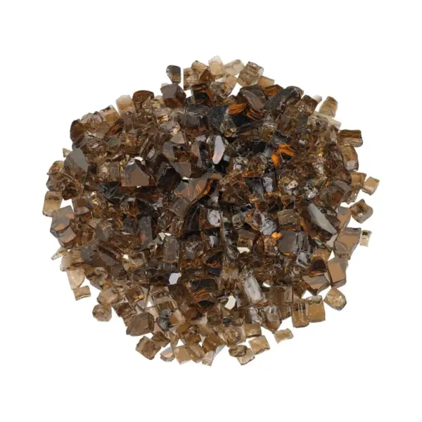 American Fireglass 10 LB Bag 1/2 Inch Reflective Fireplace & Firepit Fire Glass, Copper