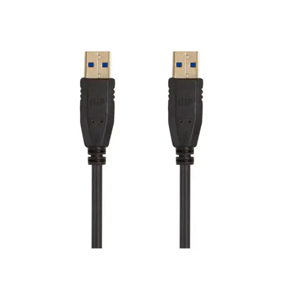 Monoprice USB 3.0 Type-A to Type-A Cable - 1.5 Feet - Black, For Data Transfer, Modems, Printers, Hard Drive Enclosures - Select Series