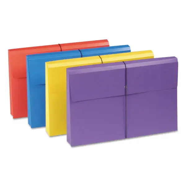 Smead 2" Exp Antimicrobial File Wallet Legal Four Colors 4/Pack 77300