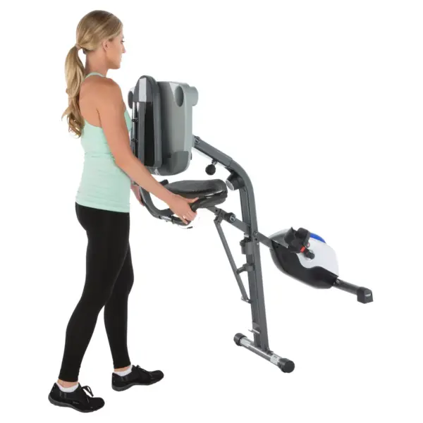 Exerpeutic Workfit 1000 Desk Station Folding Exercise Bike with Pulse