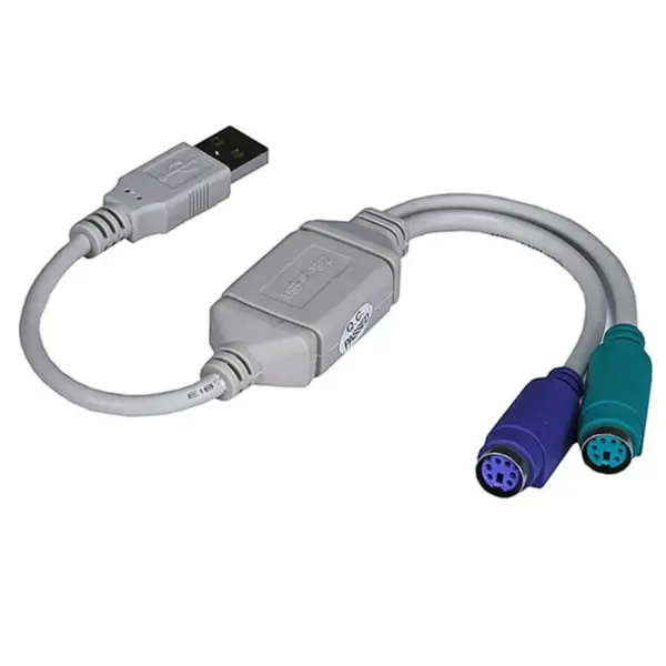 Monoprice USB A Male to Dual PS/2 Keyboard/Mouse Converter Adapter Cable