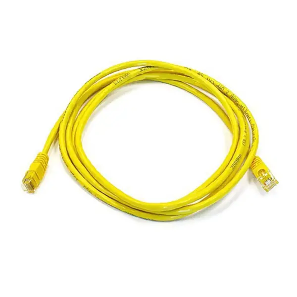 Monoprice Cat5e Ethernet Patch Cable - 7 Feet - Yellow | Network Internet Cord - RJ45, Stranded, 350Mhz, UTP, Pure Bare Copper Wire, 24AWG