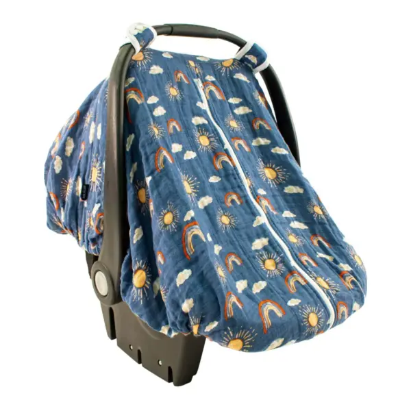 Bebe au Lait Muslin Car Seat Cover - Hello Sunshine