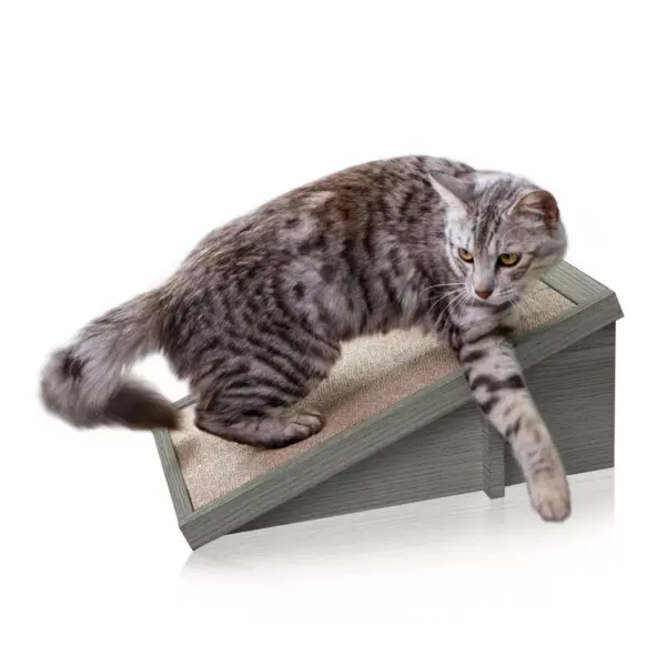 Way Basics Eco Incline Cat Scratcher - Gray